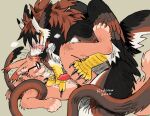 2025 2_horns anthro anthro_on_anthro artist_name bird_legs birdpaw_(artist) black_body black_claws black_ears black_feathers black_wings blush bodily_fluids brown_ears brown_eyes brown_hair brown_tail brown_wings buckteeth cheek_tuft claws countershading digital_drawing_(artwork) digital_media_(artwork) dipstick_horn dominant dominant_anthro dominant_male dragon duo ear_tuft eye_markings eyewear facial_tuft feathered_dragon feathered_scalie feathered_tail feathered_wings feathers feet fur furred_dragon furred_scalie fursona_(birdpaw) genital_fluids genitals glasses hair hand_on_another&#039;s_chest hand_on_chest hi_res horn licking licking_lips licking_own_lips looking_at_another male male/male male_anthro mammal markings multicolored_body multicolored_ears multicolored_feathers multicolored_fur multicolored_horn multicolored_wings mythological_creature mythological_scalie mythology nerd orange_body orange_feathers orange_fur orange_wings penis pink_inner_ear pink_tongue precum red_penis rodent scalie sciurid simple_background smile submissive submissive_anthro submissive_male tail talons tan_background tan_body tan_countershading tan_fingers teeth text throbbing throbbing_penis toes tongue tongue_out tree_squirrel tuft two_tone_body two_tone_ears two_tone_fur two_tone_horn whiskers white_body white_countershading white_feathers white_fur white_horn white_text wings