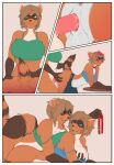 anthro anus balls bat belly bent_over big_breasts blush bodily_fluids bottomwear breast_grab breast_play breast_squish breasts brown_body brown_fur brown_hair butt clothed clothing collar comic demon digital_media_(artwork) drooling duo facial_markings from_behind_position fur genital_fluids genital_focus genitals gesture gloves_(marking) green_eyes gynomorph gynomorph/herm gynomorph_penetrating gynomorph_penetrating_herm gynomorph_penetrating_intersex hair hand_gesture hand_on_breast head_markings herm herm_(lore) herm_penetrated hi_res horn hybrid intersex intersex/intersex intersex_penetrated intersex_penetrating intersex_penetrating_herm intersex_penetrating_intersex kullax magic magic_user male_(lore) mammal markings mask_(marking) narusewolf no_underwear penetration pink_body pink_fur pink_hair procyonid raccoon raised_tail rear_view red_eyes runa_ravnsdal saliva sex shirt short_hair skirt slim smile species_transformation squish tail tail_pull tank_top tongue tongue_out topwear torn_bottomwear torn_clothing transformation transformation_sequence twinning vaginal vaginal_fluids vaginal_penetration vulva weight_gain