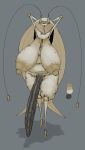 2025 2_antennae absurd_res antennae_(anatomy) anthro areola big_areola big_breasts big_nipples black_antennae black_eyes black_penis breasts darkened_foreskin darkened_genitalia darkened_penis eyelashes foreskin generation_7_pokemon genitals glans grey_background gynomorph half-erect hands_behind_head hands_behind_own_head hi_res huge_breasts huge_thighs humanoid_genitalia humanoid_penis intersex long_antennae long_penis looking_at_viewer navel nintendo nipples penis pheromosa pokemon pokemon_(species) sagging_breasts shaded shadow simple_background solo standing submarinechamomile tan_areola tan_glans tan_nipples thick_thighs ultra_beast vein veiny_penis white_body