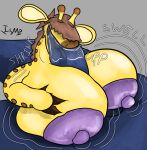 anthro bat big_breasts big_penis blue_body bodily_fluids breast_expansion breast_play breasts duo expansion fellatio female genitals giraffe giraffid gynomorph hair hair_over_eyes hoof_hands horn huge_breasts huge_penis hyper hyper_breasts hyper_genitalia hyper_penis intersex ishitmypants malt_(ishitmypants) mammal neck_bulge oral ossicone partially_offscreen_character pengu_(ishitmypants) penile penis saliva saliva_on_penis sex shrinking size_transformation sound_effects titfuck trans_(lore) trans_woman_(lore) transformation vein