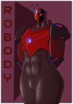 2025 abs absurd_res antennae_(anatomy) anthro arthropod belly_gem black_body broad_shoulders character_name chest_gem digital_media_(artwork) empty_eyes eye_scar facial_scar featureless_crotch forehead_gem front_view gem hands_behind_back hi_res insect led_light machine male mouthless nobody_(nobody_shapes) nobody_shapes nude portrait red_eyes robot robot_anthro scar simple_background solo standing text thick_thighs three-quarter_portrait wide_hips wire