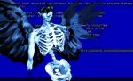  :| black_wings blue_screen_of_death body_horror broken_wing closed_eyes closed_mouth double-parted_bangs exposed_bone falling feathered_wings hair_between_eyes head_tilt hip_bones kim_dokja letterboxed macaronijail omniscient_reader&#039;s_viewpoint outside_border ribs severed_arm severed_hair severed_limb skeleton skinned spine wings 