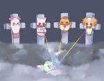  :3 animal_focus baby_animal bird bound brown_hair closed_mouth cross crucifixion delicious_party_precure dog fox grey_background highres hirogaru_sky!_precure in-franchise_crossover inukai_komugi inukai_komugi_(dog) kimi_to_idol_precure kome-kome kururun_(precure) laser lying no_humans on_back orange_eyes papillon_(dog) piku_(another_pikuru) precure puppy purirun_(precure) restrained seal_(animal) smile smoke tied_up_(nonsexual) tropical-rouge!_precure wonderful_precure! yuunagi_tsubasa yuunagi_tsubasa_(bird) 