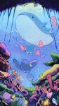  absolutely_everyone air_bubble alternate_color animal_focus antennae bubble chinchou colored_sclera commentary coral corsola cross-shaped_pupils everyone fish from_behind highres luvdisc mantine no_humans piplup pokemon pokemon_(creature) poliwag procreate_(medium) remoraid riding riding_pokemon seaweed shellder shiny_pokemon sonshine-arts swimming symbol-shaped_pupils underwater wailord wishiwashi yellow_sclera 