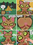 bestiality claws collar comic domestic_cat duo felid felidflora feline felis female feral flower forest genitals grass hi_res human human_on_feral interspecies leash licking male male/female mammal on_top oral penetration penile penile_penetration penis penis_in_vagina penis_lick plant sex tongue tree vaginal vaginal_penetration wildcat_(felidflora)