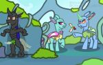 after_sex almost arthropod bodily_fluids carapace_(mlp) changeling colored cum cum_inside female feral friendship_is_magic genital_fluids genitals glowing group hasbro hi_res male male/female my_little_pony penis reformed_changeling spiracle_(mlp) tapering_penis trio vaginal wasisi wasisi_(wasisi)