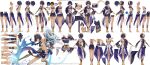  blue_eyes candace_(genshin_impact) dark-skinned_female dark_skin eye_of_horus genshin_impact heterochromia highres purple_hair purple_nails reference_sheet sandals shield short_hair_with_long_locks yellow_eyes 