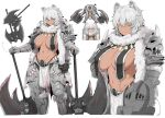  1girl animal_ear_fluff animal_ears areola_slip armor axe black_souls black_souls_2 breast_curtains breasts dark-skinned_female dark_skin dual_wielding fur_collar gauntlets greaves gurenola hair_between_eyes holding holding_axe large_breasts lion_ears lion_girl long_hair muscular muscular_female navel one_eye_closed pauldrons shoulder_armor sidelocks solo white_hair white_lion_leiden yellow_eyes 