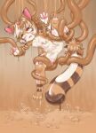 2023 4_fingers 4_toes absurd_res alternate_version_at_source anthro areola biped bodily_fluids breasts brown_body brown_ear_tips brown_hair brown_markings canid canine censored_version_at_source chinese_description claws colored countershade_arms countershade_face countershade_feet countershade_hands countershade_neck countershade_tail countershade_torso countershading cum dipstick_ears dripping drooling ear_markings feet female fingers front_view genital_fluids glistening glistening_body goo_creature goo_drip goo_transformation green_eyes group hair hi_res highlights_(coloring) human_to_anthro imminent_rape imminent_sex looking_pleasured mammal markings multicolored_ears multicolored_eyes nipples nude open_mouth pawpads paws penis_tentacles pink_eyes pink_inner_ear pink_pawpads potatotanuki_(potatoximon) raccoon_dog saliva small_breasts solo_focus species_transformation spread_legs spreading stripes suspension tail tanuki tentacles tentacless toes transformation two_tone_eyes white_body white_countershading white_highlights zhaoer