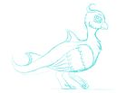 avian beak bird feathers looking_at_viewer sketch tainted wings 