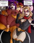 2023 anthro anthro_on_anthro anthro_penetrated anthro_penetrating anthro_penetrating_anthro armwear balls bear belt big_breasts big_penis black_armwear black_clothing black_elbow_gloves black_gloves black_handwear black_leotard blonde_hair blue_eyes breast_fondling breast_play breasts brown_body brown_fur brown_nipples cleavage_cutout clothing cutout cybernetic_limb cybernetic_tail cybernetics cyborg dialogue domino_mask elbow_gloves english_text eye_patch eyemask eyewear felid female female_penetrated fondling fur genitals giant_panda gloves green_eyes group hair hand_on_breast handwear hi_res legwear leotard lion livestream looking_at_viewer machine male male/female male_penetrating male_penetrating_female mammal mask mouse multicolored_body multicolored_fur murid murine nipples nude nude_anthro nude_female nude_male on_bottom on_top pantherine penetration penile penile_penetration penis penis_in_vagina planktonheretic rachel_price red_eyes red_hair red_scarf reverse_cowgirl_position rodent scarf sex sharpfury_(gamegod210) speech_bubble spread_legs spreading stellara_(ameliaray) superhero_costume supervillain text thick_thighs thigh_highs trio two_tone_body two_tone_fur vaginal vaginal_penetration wearing_mask white_body white_fur wide_hips yellow_body yellow_fur