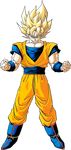  blonde_hair blue_eyes dragon_ball dragon_ball_z highres male_focus solo son_gokuu toriyama_akira transparent_background 