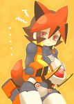  animal_ears atlas bad_id bad_pixiv_id blush bodysuit brown_eyes brown_hair helmet kannagi_kaname kemonomimi_mode rockman rockman_zx rockman_zx_advent short_hair simple_background solo tail 