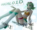  bad_id bad_pixiv_id belt boots goggles green_eyes green_hair gumi headphones headset jewelry microphone midriff necklace ribbon short_hair siraha skirt smile solo vocaloid wing_collar wrist_cuffs 