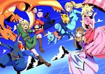  artist_request charizard dress gen_1_pokemon gen_4_pokemon kirby kirby_(series) link lucario mario mario_(series) metroid multiple_girls parasol pikachu pink_dress pokemon pokemon_(creature) princess_peach princess_zelda samus_aran squirtle super_mario_bros. super_smash_bros. the_legend_of_zelda the_legend_of_zelda:_twilight_princess umbrella zero_suit 