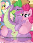  2014 anus butt equine female feral fluttershy_(mlp) friendship_is_magic hair horse kyokimute male mammal my_little_pony pink_hair pinkie_pie_(mlp) pony pussy spike_(mlp) spreading straight 