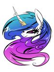  2014 alpha_channel equine eyeliner eyeshadow female friendship_is_magic gold hair horn jewelry makeup mammal multi-colored_hair my_little_pony piercing plain_background portrait princess_celestia_(mlp) solo transparent_background underpable winged_unicorn wings 