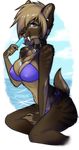  alpha_channel bikini clothed clothing fangs feline female looking_at_viewer mammal plain_background popsicle porin sabertooth skimpy solo swimsuit transparent_background 