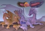 4_toes anal anal_penetration claws digital_drawing_(artwork) digital_media_(artwork) dildo double_dildo double_penetration dragon dragon_wings duo erection eyes_closed feet feral feral_on_feral feral_penetrated genitals hi_res horn icewing_(wof) male male/male male_penetrated membrane_(anatomy) membranous_wings mutual_penetration mythological_creature mythological_scalie mythology open_mouth penetration penis qibli_(wof) sandwing_(wof) scales scalie sex_toy shiaz smile spread_legs spreading toe_claws toes wings wings_of_fire winter_(wof)