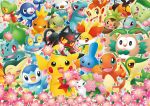  ;&lt; animal_focus aqua_eyes artist_request blue_eyes bright_pupils brown_eyes bud bulbasaur charmander chespin chikorita chimchar closed_eyes closed_mouth cyndaquil fangs fennekin fire flame-tipped_tail flower flower_in_mouth froakie gracidea green_eyes leaf litten mudkip no_humans nostrils official_art one_eye_closed open_mouth orange_eyes oshawott pink_flower pink_petals piplup plant pokemon pokemon_(creature) pokemon_focus popplio red_eyes rowlet second-party_source sharp_teeth shaymin shaymin_(land) smile snivy squirtle tail teeth tepig torchic totodile treecko turtwig upper_teeth_only vines white_pupils 