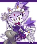  anthro blaze_the_cat boots breasts cat clothed clothing feline female fur gloves headgear looking_at_viewer maid maid_uniform mammal nancher sega smile solo sonic_(series) video_games 