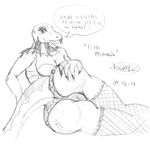  2014 anthro balls big_butt blush breasts butt dragon frill_necked_lizard frilled gag intersex invalid_tag lizard looking_at_viewer nina reptile scalie spanish_text text 