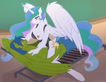  blush breasts duo equine female friendship_is_magic horn horse male mammal my_little_pony nipples original_character pegasus penetration pony princess_celestia_(mlp) scappo sex swimsuit vaginal winged_unicorn wings 