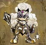 anthro bovid breasts caprine cleavage clothed clothing female flail fur hi_res horn idw_publishing knight lanolin_the_sheep_(sonic) mace mammal melee_weapon sega sheep solo sonic_the_hedgehog_(comics) sonic_the_hedgehog_(idw) sonic_the_hedgehog_(series) steve_jones warrior weapon wool_(fur)