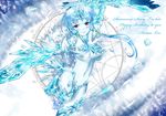  anivia blue_hair blue_wings breasts cold crying english feathered_wings feathers harpy highres ice ice_wings large_breasts league_of_legends looking_at_viewer maxeggq monster_girl personification red_eyes short_hair short_hair_with_long_locks smile snow tears wings 