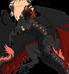 black_background black_body black_feathers black_markings black_pawpads black_scales black_underbelly claws dragon dragon_taur eastern_dragon feathered_wings feathers feet fur intersex jujutsu_kaisen maleherm markings mythological_creature mythological_scalie mythology navel pawpads paws pink_body pink_fur pink_scales puppetmaster13uwu red_body red_feathers scales scalie sharp_teeth simple_background solo sukuna_(jujutsu_kaisen) talons tan_body tan_scales taur teeth toes wings