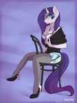  anthro blue_eyes chair cutie_mark daxhie friendship_is_magic fur hair horn long_hair my_little_pony rarity_(mlp) tumblr 