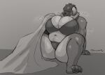  anthro belly big_belly big_breasts breasts camel_toe canid canine canis clothing domestic_dog female female_anthro floppy_ears hair hi_res huge_breasts jezzlen lingerie mammal messy_hair mollie_(jezzlen) monochrome navel overweight overweight_anthro overweight_female short_hair signature simple_background sitting sketch solo spread_legs spreading tight_bra 