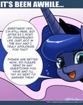  2014 english_text equine female feral friendship_is_magic horn horse john_joseco mammal my_little_pony pony princess_luna_(mlp) solo text winged_unicorn wings 