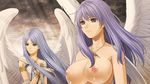  arisu_(zzo900) blue_hair breasts female goddess nude purple_eyes reah reah_(ys) taue_shunsuke ys 