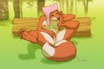  anthro anus breasts canine female foot_fetish fox hat licking_foot log maid_marian mammal masturbation meesh nipples nude on_ground outside pussy pussy_juice robin_hood_(disney) solo spread_pussy spreading wood 