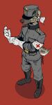 anthro austria-hungary belt belt_buckle boots bottomwear buckle clothing coat_of_arms combat_boots ears_up footwear gloves hair handwear hat headgear headwear hi_res hidden_eyes hyena jacket kolya_yeen_(mawkvlt) male mammal mawkvlt medical medical_gloves military military_cap military_clothing military_hat military_jacket military_pants military_uniform pants red_cross shoes soldier solo tail topwear uniform warrior wearing_hat white_hair