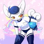  blush cupcake female g-sun legwear meowstic moon rainbow red_eyes star stockings track_suit volleyball yellow_sclera 