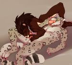  69 2014 anthro balls duo feline fellatio gay leopard lion lying male mammal nude oral oral_sex penis sex snow_leopard treats 