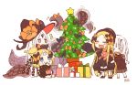  &gt;_&lt; /\/\/\ 4girls :d :i :o ^_^ abigail_williams_(fate/grand_order) bangs black_bow black_dress black_footwear black_hat black_jacket blonde_hair blue_eyes blush bow box bug butterfly christmas christmas_ornaments christmas_tree closed_eyes closed_mouth dress eating eyebrows_visible_through_hair eyes_closed fate/grand_order fate_(series) food food_on_face forehead gift gift_box gingerbread_man hair_bow hair_bun hat highres insect jacket key lavinia_whateley_(fate/grand_order) long_hair long_sleeves multiple_girls multiple_persona object_hug open_mouth orange_bow parted_bangs polka_dot polka_dot_bow red_eyes red_footwear signature sitting sleeves_past_fingers sleeves_past_wrists smile sofra standing star stuffed_animal stuffed_toy suction_cups teddy_bear tentacle v-shaped_eyebrows very_long_hair white_background white_hair witch_hat 