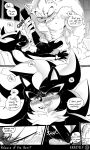 3:5 abdominal_bulge abs absurd_res anthro balls belly belly_blush big_arms big_hands big_nose big_penis black_and_white black_nose blush blush_lines blushy bodily_fluids body_blush breath claws comic dialogue drooling duo ear_blush english_text eulipotyphlan fangs fluffy genital_fluids genitals hedgehog hi_res huge_penis krazyelf larger_male leaking_precum male male/male mammal moan monochrome muscular muscular_anthro muscular_arms muscular_male nipples panting pecs penile_spines penis precum quills_(anatomy) saliva sega shadow_the_hedgehog sharp_teeth size_difference sonic_the_hedgehog_(series) sonic_the_werehog sonic_unleashed speech_bubble spiked_penis spikes spikes_(anatomy) sweat sweaty_belly sweaty_body sweaty_face teeth text werecreature wereeulipotyphlan werehog