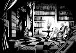  candlelight dio_brando greyscale jojo_no_kimyou_na_bouken library male_focus merumeru626 monochrome reading screentones solo 