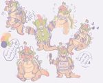  blush bowser chubby cute king_koopa lazybutts mario_bros nintendo reptile royalty scalie sick snot video_games 