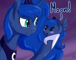  2014 blob blue_eyes blue_hair blush crown english_text equine eye_contact female friendship_is_magic hair horn mammal my_little_pony princess_luna_(mlp) smile teal_eyes text tlatophat winged_unicorn wings 