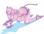  cat_ears cat_tail jojo_no_kimyou_na_bouken killer_queen merumeru626 no_humans paw_pose solo stand_(jojo) tail 