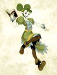 ankle_boots belt book boots double_bun farore flat_chest genzoman green_eyes green_hair open_book pantyhose pointy_ears puffy_short_sleeves puffy_sleeves short_hair short_sleeves smile solo the_legend_of_zelda the_legend_of_zelda:_oracle_of_ages the_legend_of_zelda:_oracle_of_seasons tunic wrist_cuffs 