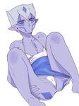  alien ass clitoris clothed dumon_(yuu-gi-ou_zexal) empty_eyes erect_clitoris fingers gem gems genderswap jewels no_mouth panties pointy_ears pussy spread_legs thighs thong underwear 