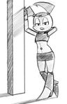  female jenny_wakeman looking_at_viewer machine mechanical monochrome my_life_as_a_teenage_robot robot solo 