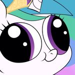  2014 cute equine female friendship_is_magic hair horn horse mammal multi-colored_hair my_little_pony pony princess_celestia_(mlp) purple_eyes winged_unicorn wings 