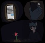 2025 3_panel_comic 5_fingers :< ailurid anthro black_clothing black_nose black_shirt black_topwear blue_body blue_fur blue_hair branch cellphone cheek_tuft christmas christmas_decorations christmas_lights christmas_star christmas_tree claws clothing comic dark depression digital_drawing_(artwork) digital_media_(artwork) electronics exclamation_point eyebrows eyelashes facial_tuft father_(lore) fingers food fruit fur furniture gravy greeting hair head_tuft hi_res holidays humanoid_hands inner_ear_fluff inside legume lunch_tray male mammal mashed_potatoes meatball message mother_(lore) multicolored_body multicolored_fur narrowed_eyes offscreen_character parent_(lore) pea_(food) phone plant pupils red_eyes red_panda red_star reid_(suitedwolfie) sad screen screen_glow shaded shirt sitting slit_pupils smartphone social_anxiety solo speech_bubble striped_body striped_fur stripes suitedwolfie table texting thanking tired topwear tree tuft two_tone_body two_tone_fur user_interface white_body white_fur white_sclera