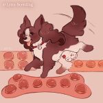 animal_genitalia animal_penis balls big_balls canid canine canine_genitalia canine_penis canis chihuahua coconut_(cokotheschnoot) collar collar_tag communicating domestic_dog feral genitals heart_collar_tag hi_res lipsticking lynx_scenting male mammal mixed_breed papillon penis sheath small_but_hung solo tail toy_dog